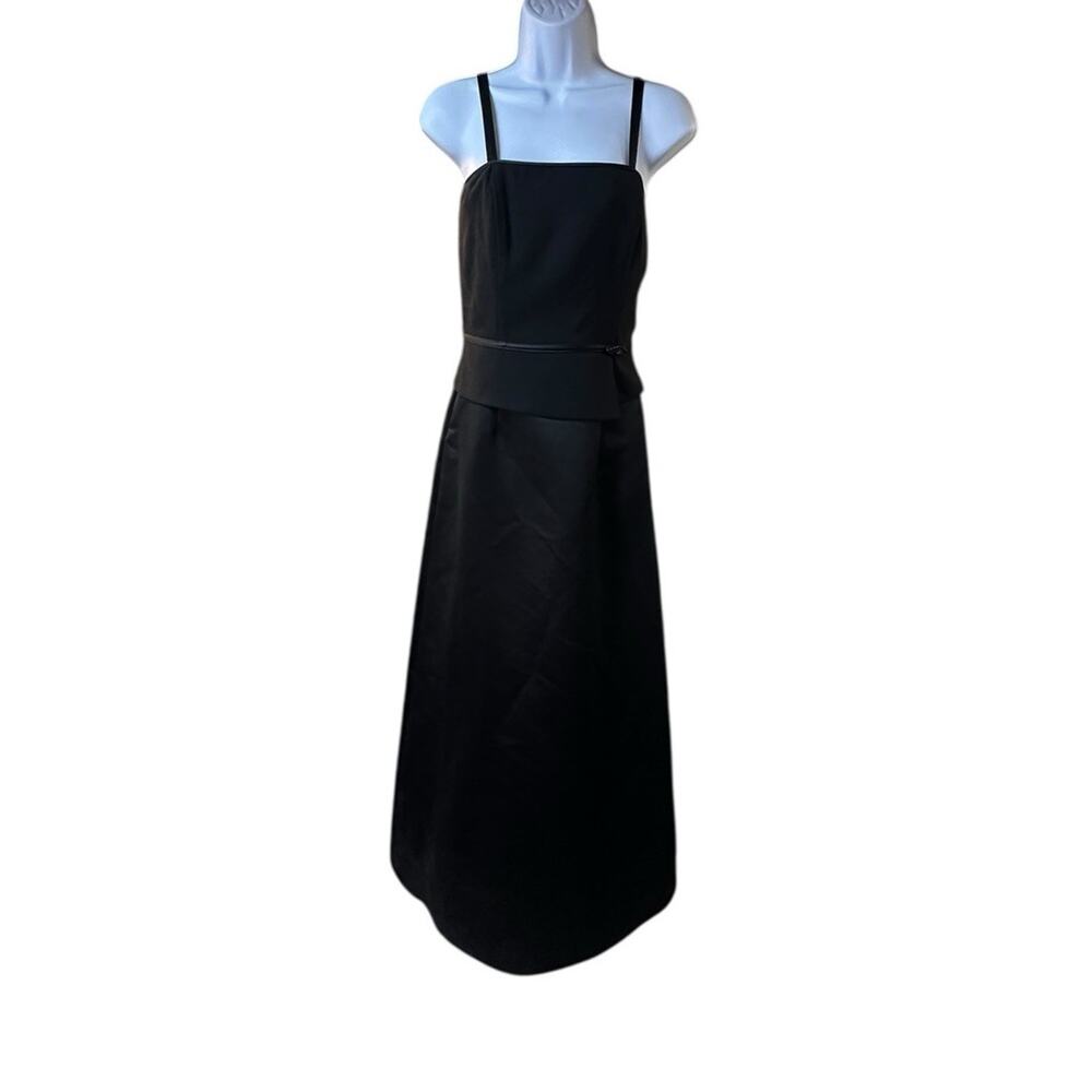 Scott McClintock Black Evening Gown Formal Maxi Dress 90s Minimalist USA Sz 4